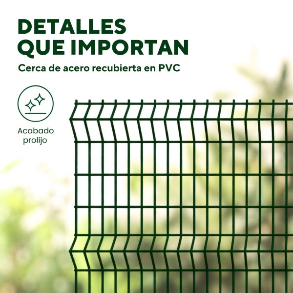 Cerco Reja Perimetral 5 x 1,83 m con Postes y Grampas Verde