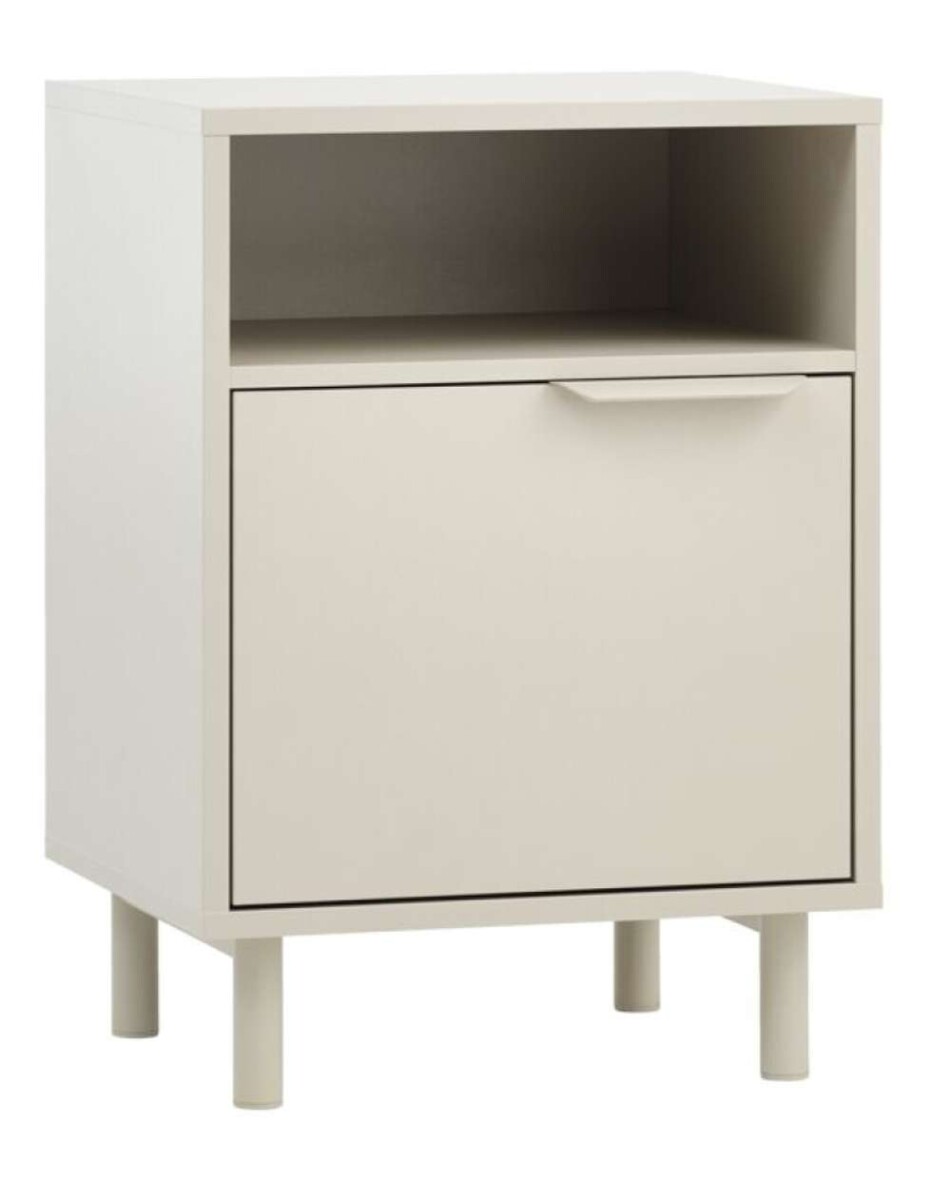 Mesa De Luz Skave 1 Puerta - Beige 