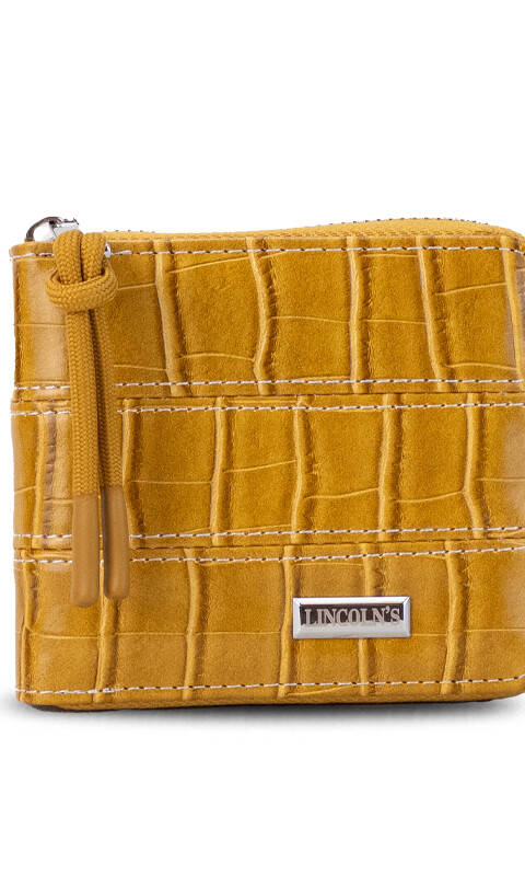 BILLETERA CANDELA CROCO MOSTAZA