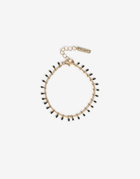 Pulseras Flexibles Metal Pulsera Flexible Metal Y Esmalte - Dorado
