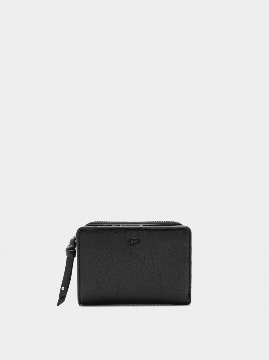 Cartera Efecto Craquelado - negro 