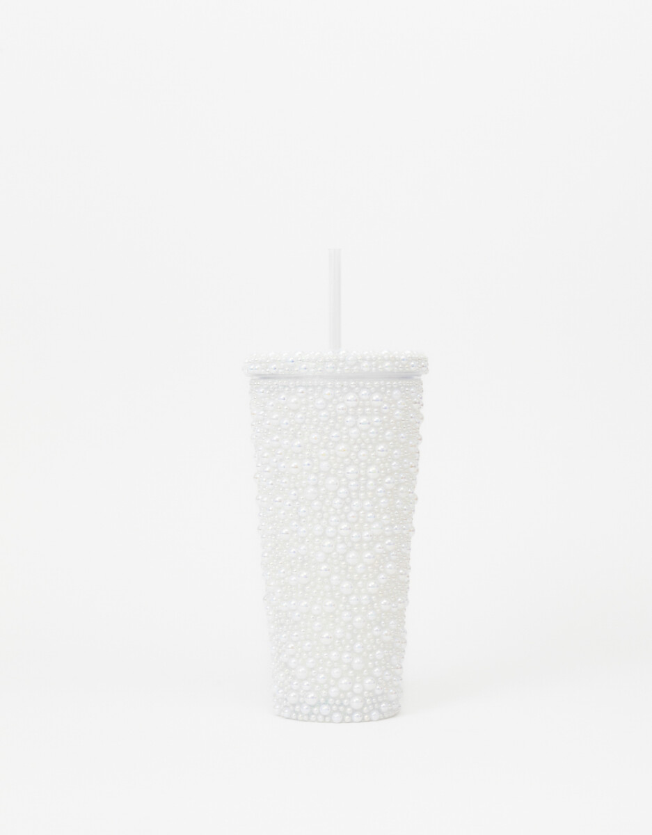 Vaso De Plástico Con Perlas 