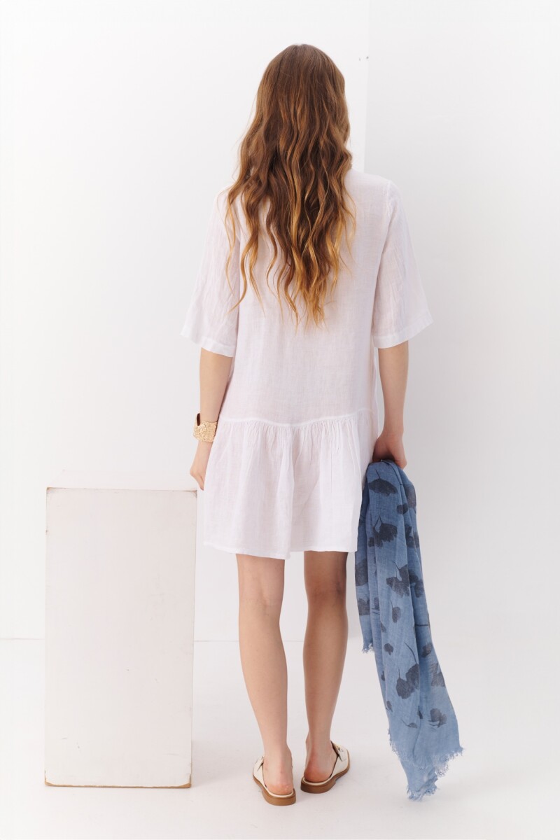 VESTIDO LINO STEP BLANCO