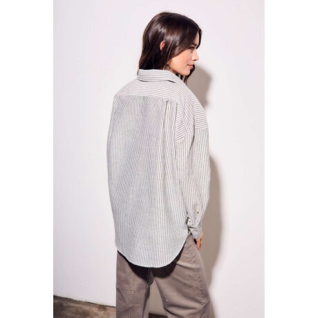 Camisa Rayas Gris
