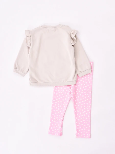 CONJUNTO MINNIE FLOWERS BEIGE OSCURO