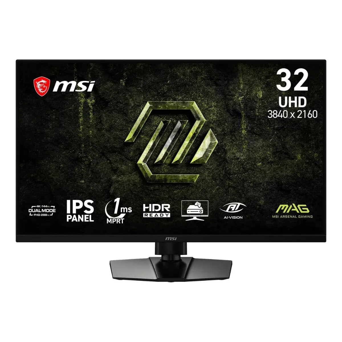 Monitor Gamer Msi Mag 321upd E14 32" Dual Mode 4k 144 Hz / Full Hd 288 Hz - MONITOR MSI MAG321 UPD E14 32" NEGRO 