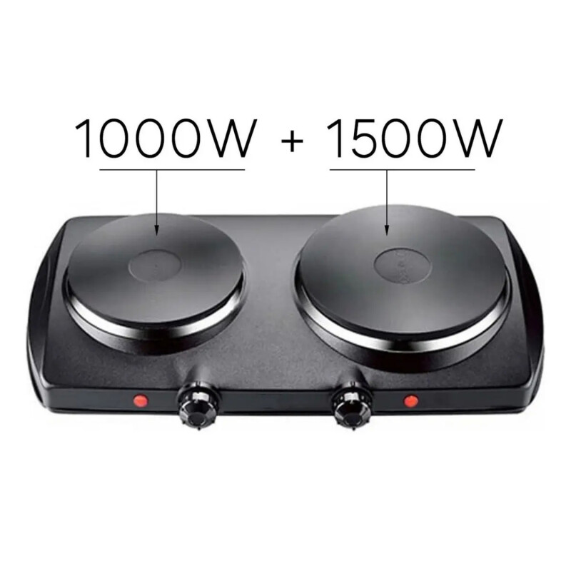Anafe Eléctrico Punktal 2 Discos 1500w Con Termostato Negro Anafe Eléctrico Punktal 2 Discos 1500w Con Termostato Negro