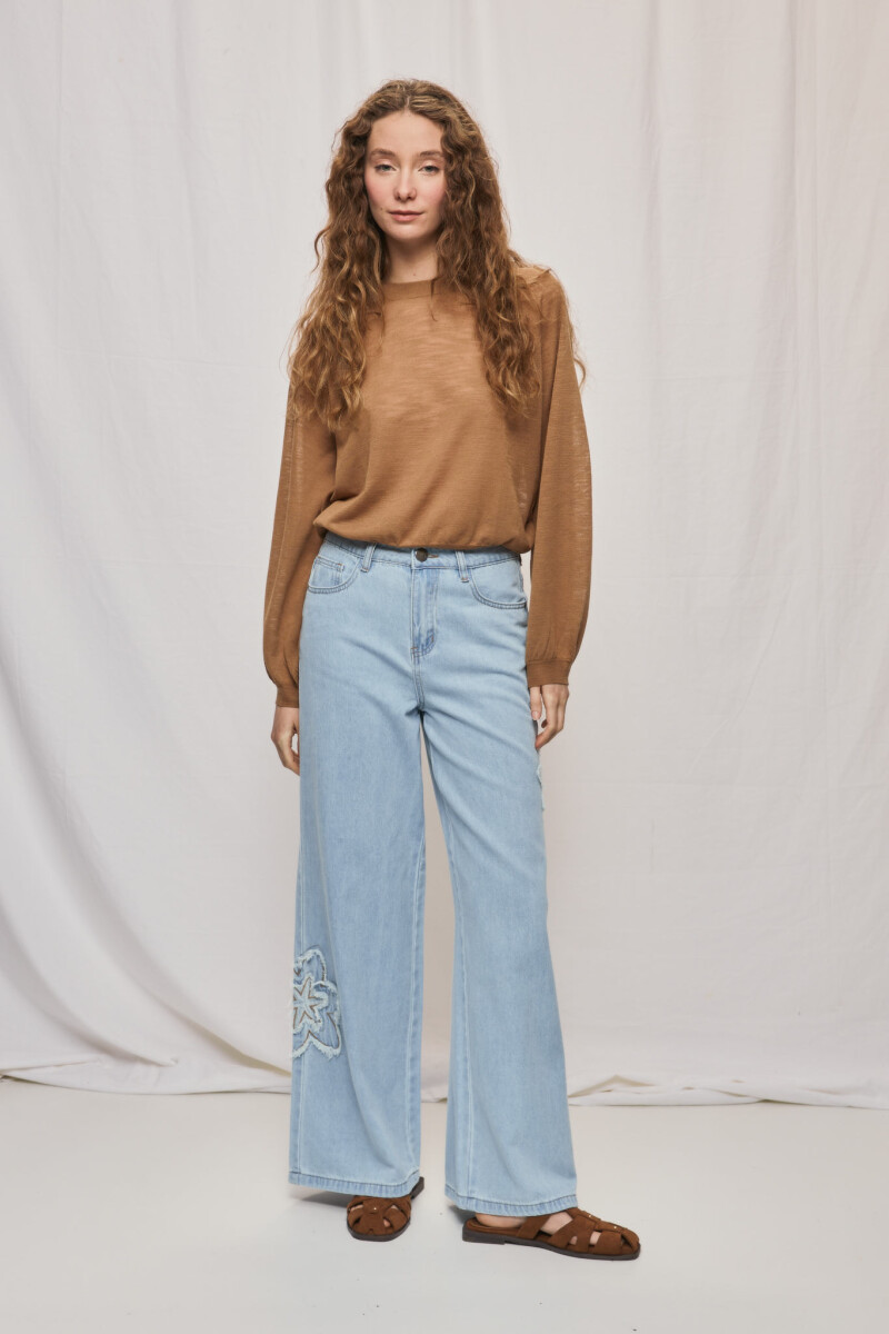 PANTALÓN FLORALA Celeste