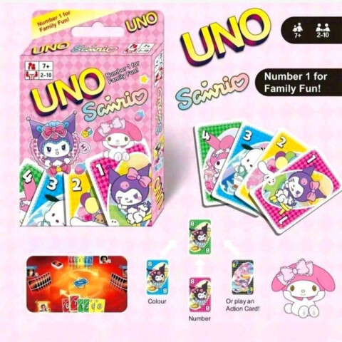 Juego de cartas UNO Kuromi y Melody Juego De Cartas Uno Kuromi Y melody
