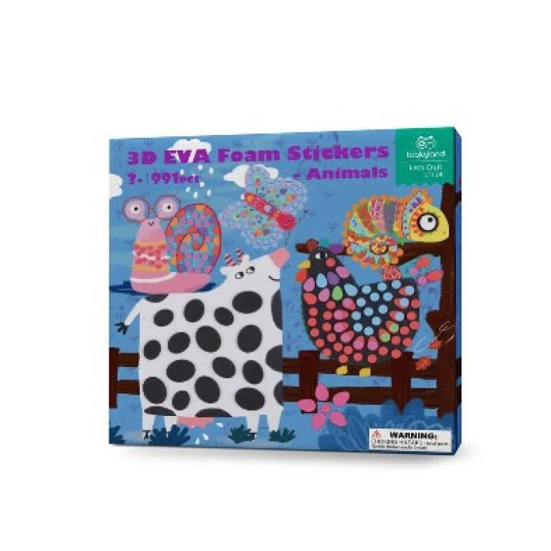 Stickers animales 3D en goma eva Stickers Animales 3d En Goma Eva