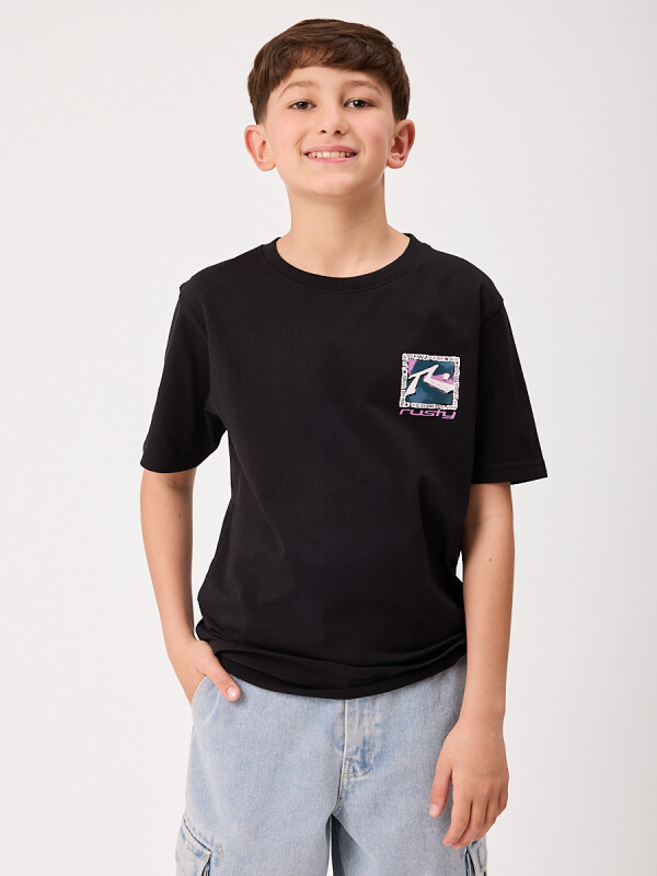 T-SHIRT JASPA TEEN RUSTY Negro
