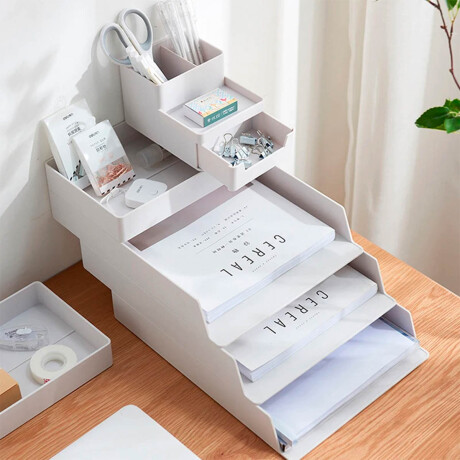 Set Completo Bandeja Organizador Escritorio Pvc Set Completo Bandeja Organizador Escritorio Pvc