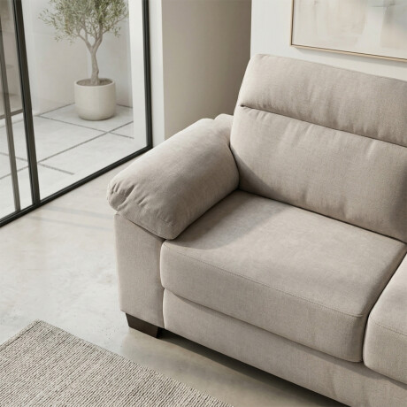 Sofá Owen - Tela Microfibra - 3 cuerpos 12072 (Beige)