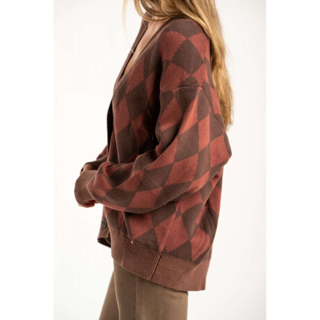 Cardigan Rombos Chocolate