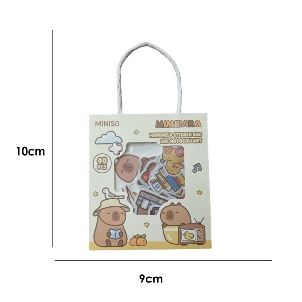 Stickers capibara 40pcs diseño 3