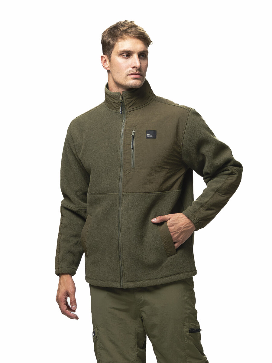 Campera Polar Combinada New26 - Verde/Verde 