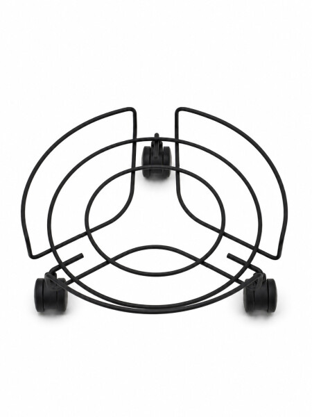 SOPORTE DE METAL CON RUEDAS NEGRO
