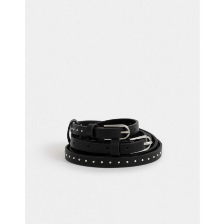 Cinturón Doble Tachas Negro