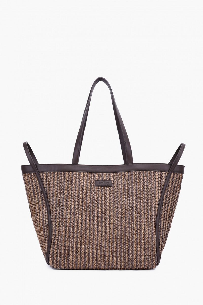 Bolso rafia - chocolate 