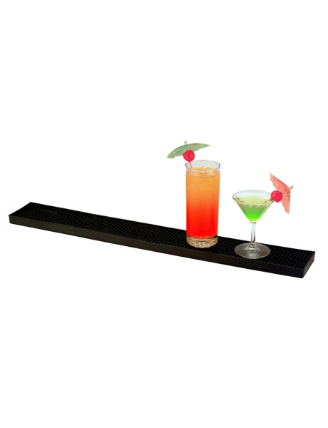 BANDEJA RECTANGULAR ANTIDESLIZANTE PARA TRAGOS GOMA NEGRA 60X9CM BANDEJA RECTANGULAR ANTIDESLIZANTE PARA TRAGOS GOMA NEGRA 60X9CM