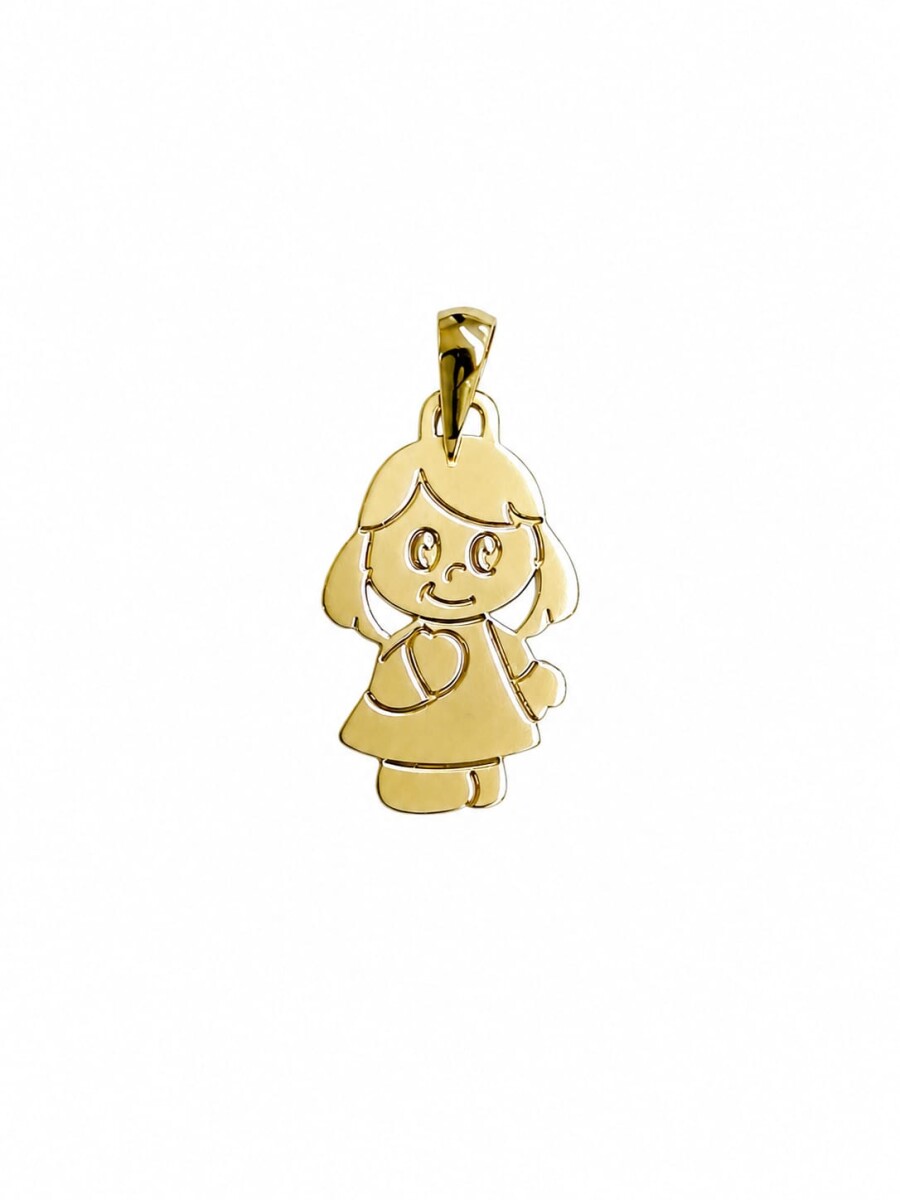 Colgante nena Oro 9 Kt 