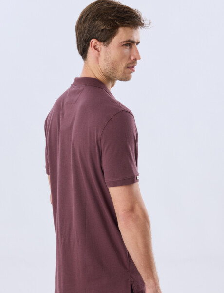 REMERA POLO LISA JERSEY Bordo