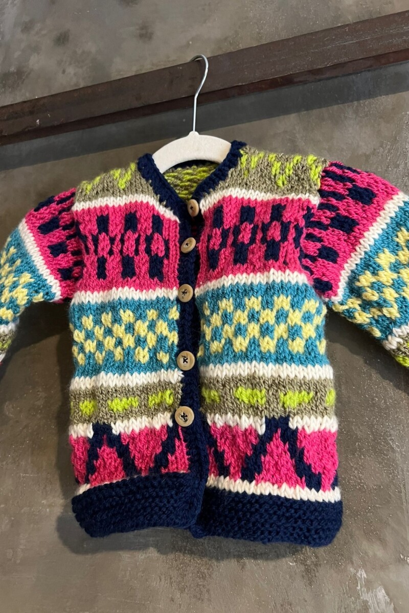 Saco Rosly Gurí Azul/fucsia