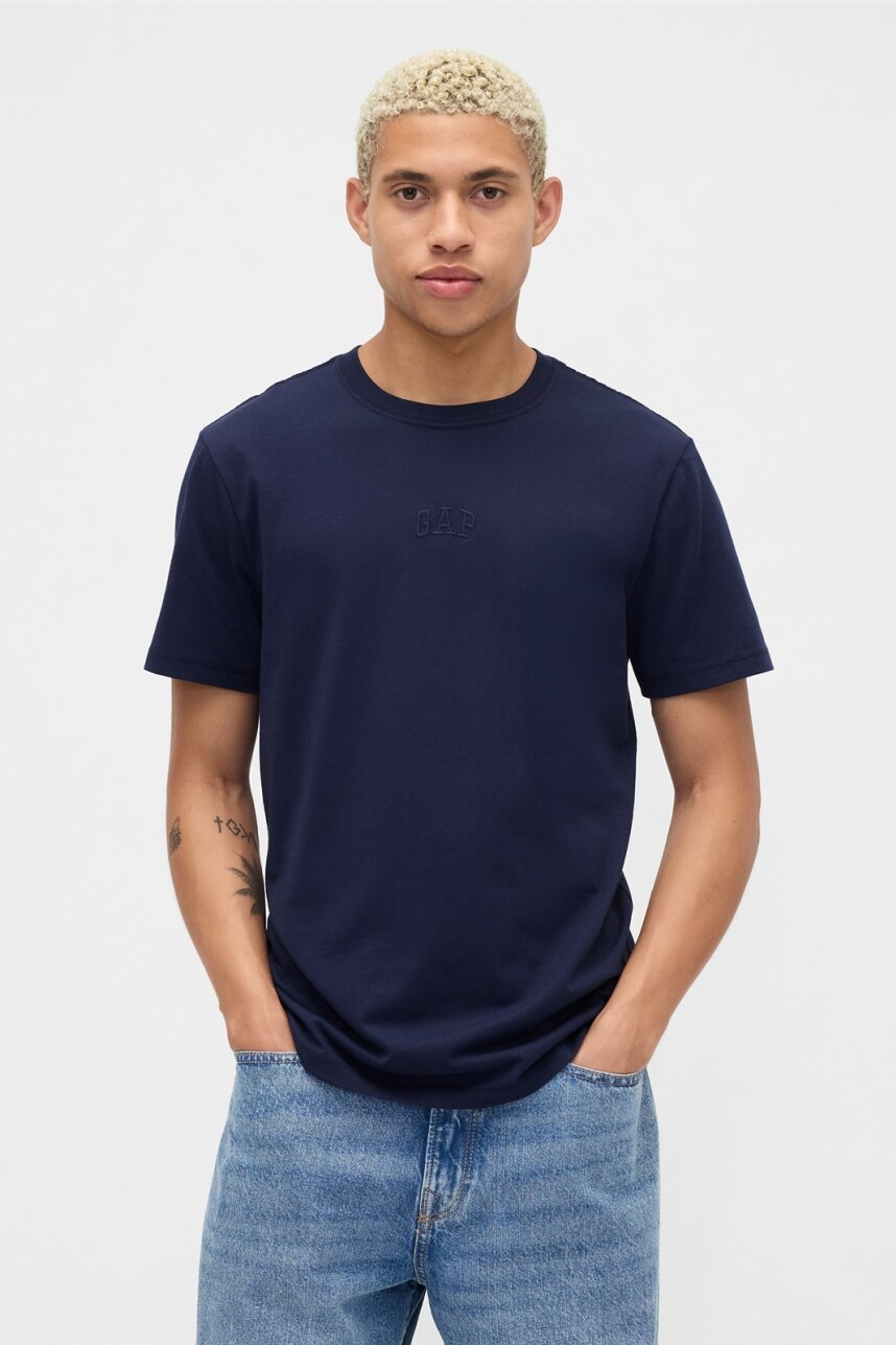 Remera Mini Logo Gap Hombre New Navy