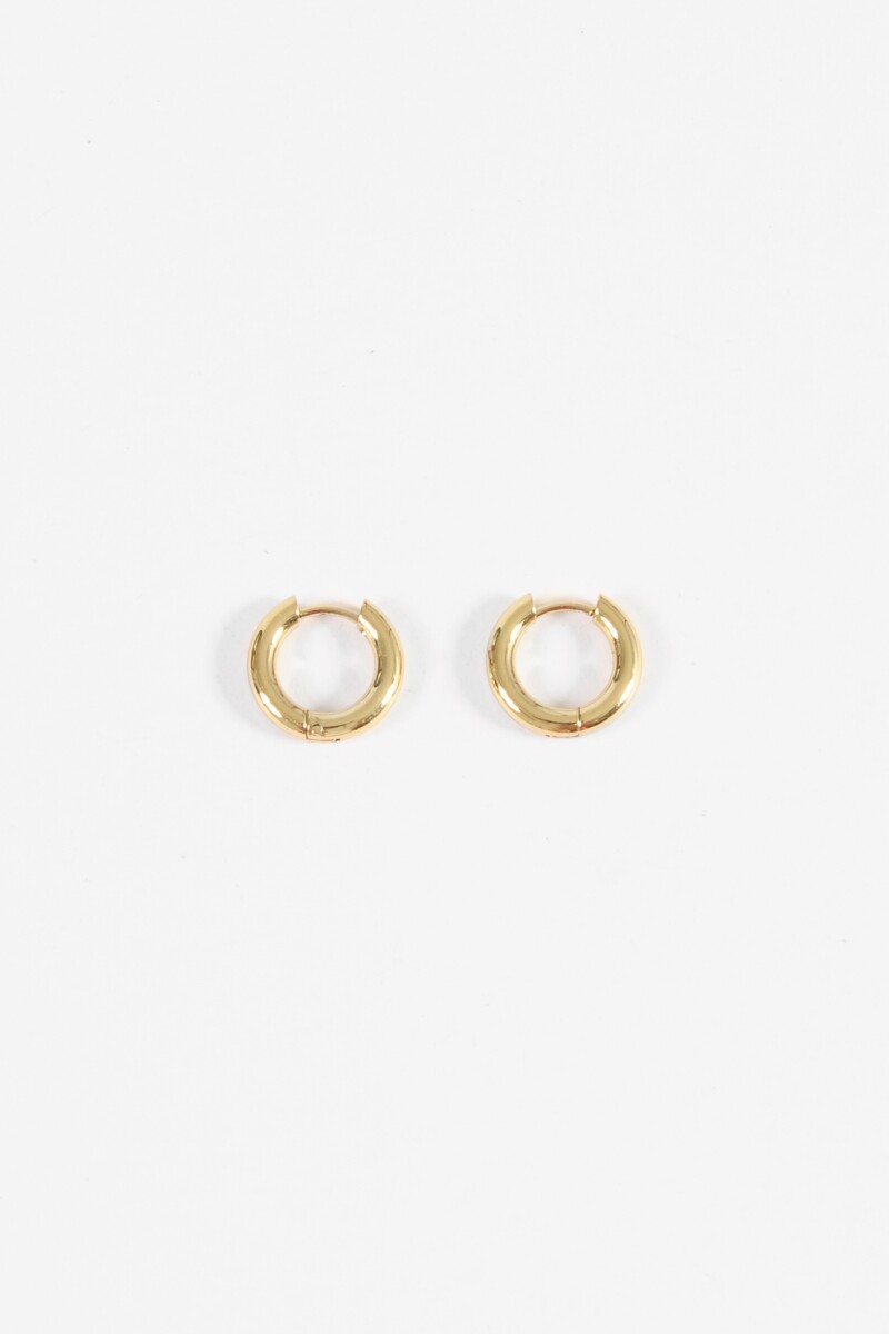 Aros acero grueso extra small dorado