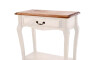 Mesa de arrime 1 cajon - Linea luis XV Blanco
