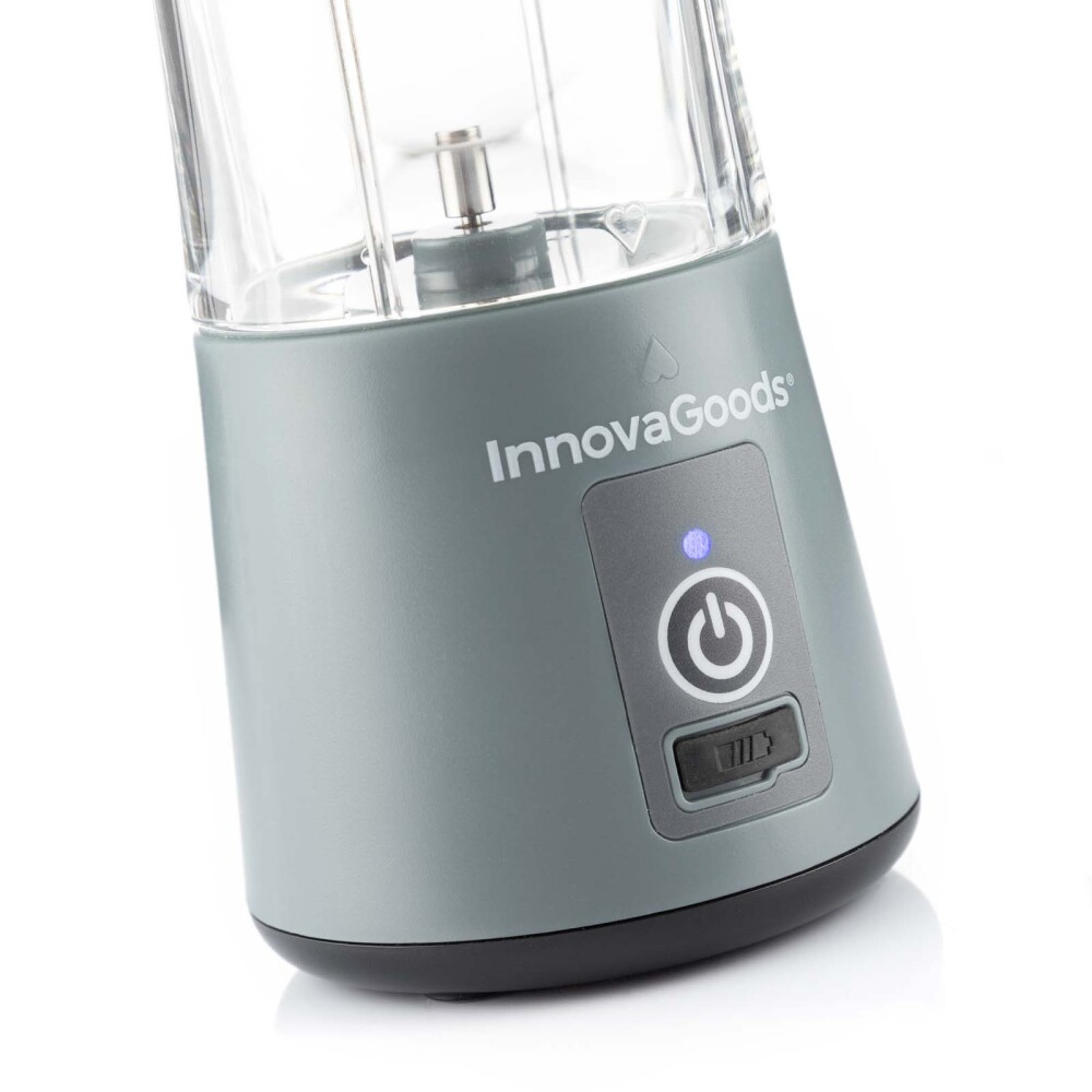 BATIDORA PORTÁTIL REC 380ML RECARGABLE GRIS INNOVAGOODS