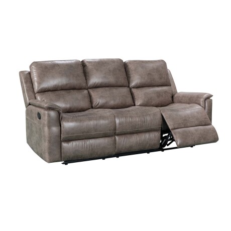 RECLINER MANUAL 3 CUERPOS TELA MARRON LAGOS MOKA