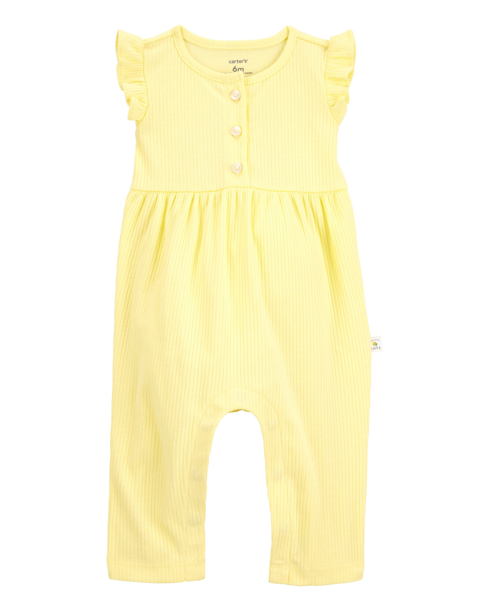 Monito de algodón acanalado, amarillo Monito de algodón acanalado, amarillo