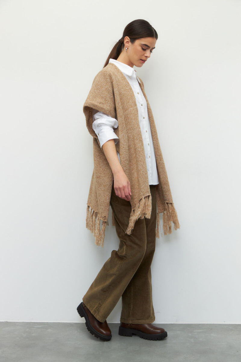 PONCHO SAUDA Camel