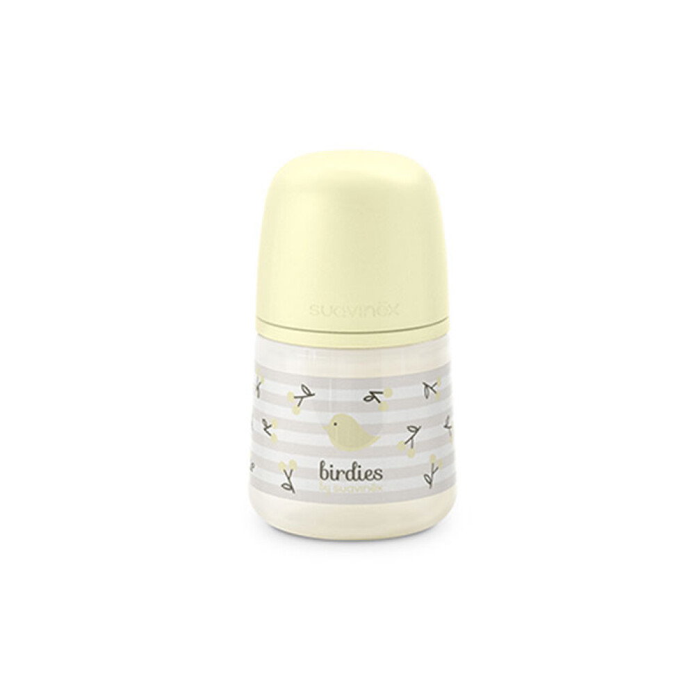 Biberón 150ml suavinex tetina fisiológica SX Pro - Birds Amarillo