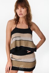 Falda Horizonte Negro/Beige