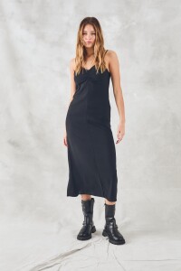 Vestido Slip Negro Negro