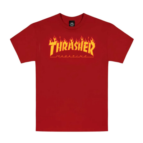 Remera Thrasher Mujer Flame Logo - Bordó
