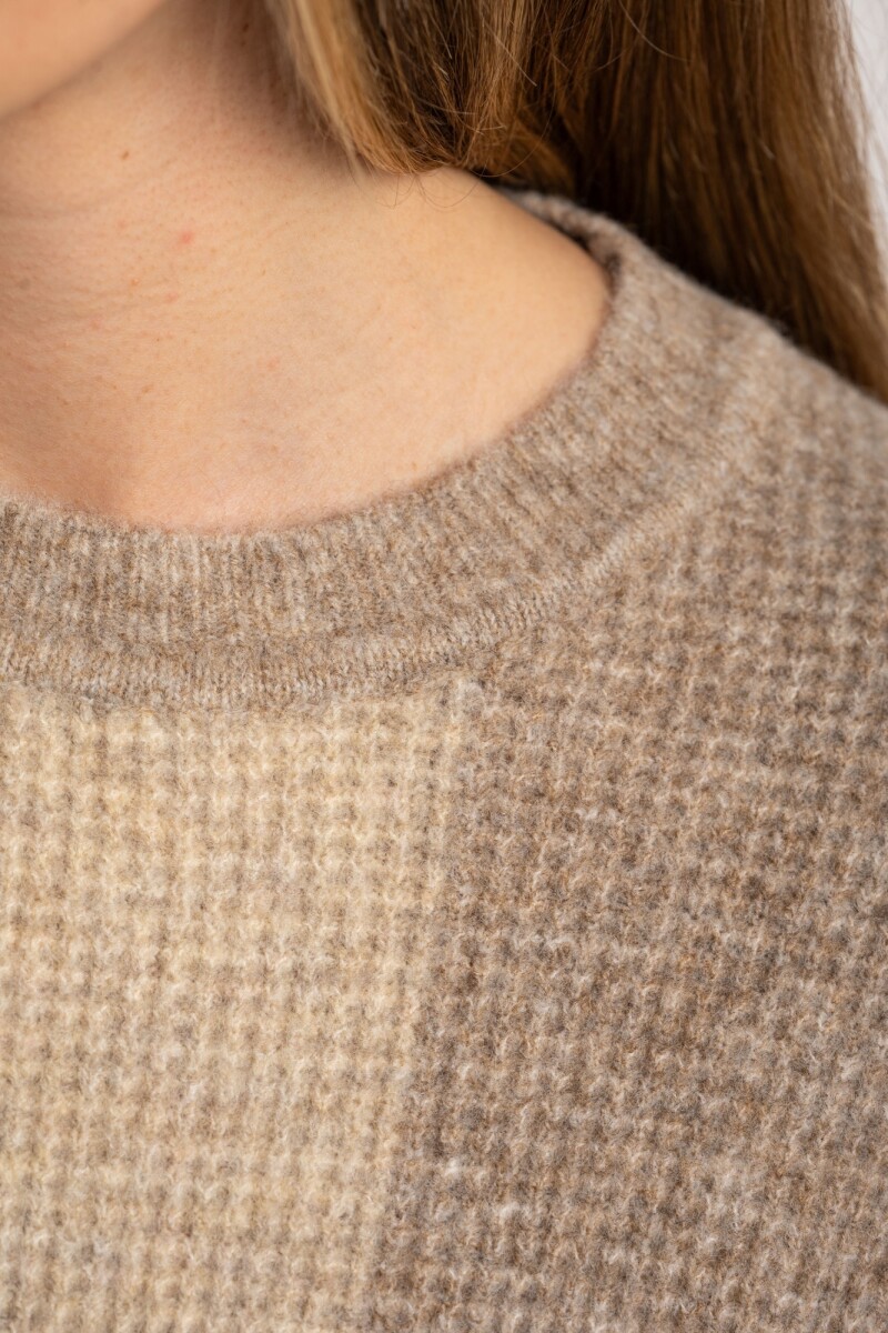 Sweater Rayado Beige Melange