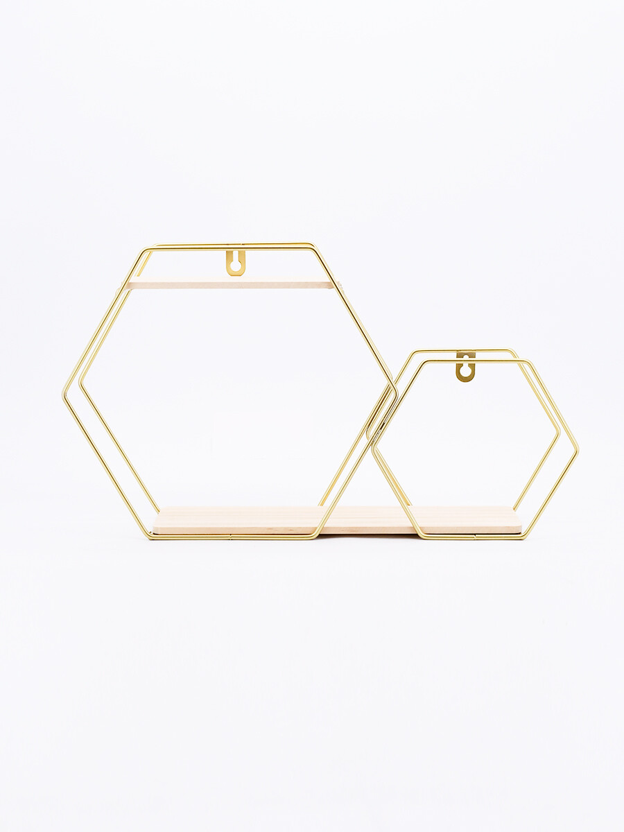 ESTANTERIA HEXA - DORADO 
