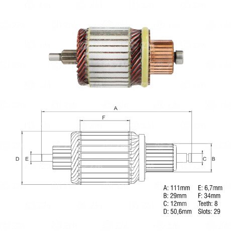 BOBINA ALTERNADOR ARRANQUE - BOBINA ARRANQUE HITACHI 29D 8E 110L ZM BOBINA ALTERNADOR ARRANQUE - BOBINA ARRANQUE HITACHI 29D 8E 110L ZM