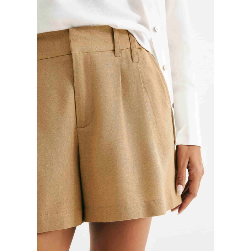 SHORTS FEM BEGE CLARO