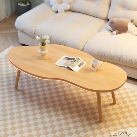 Mesa Ratona Nube – Madera Con Curvas Marrón Claro