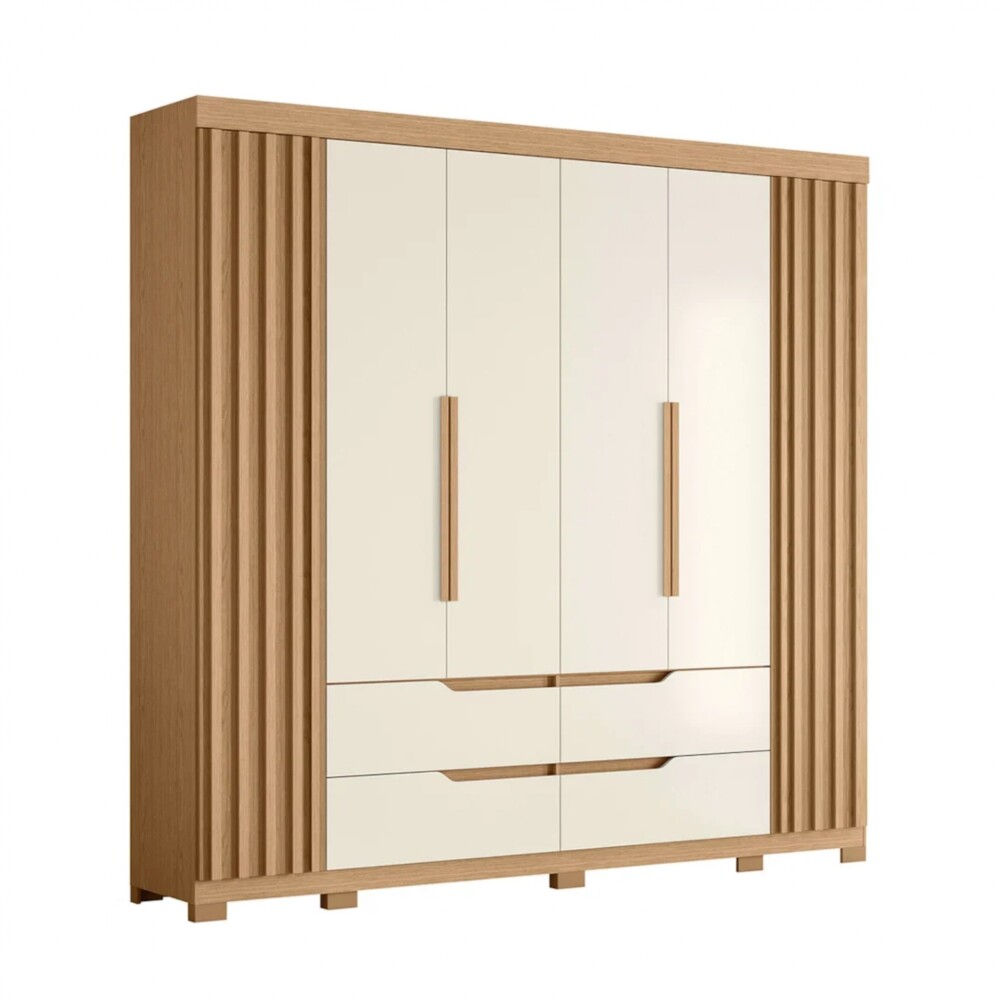 Ropero 6 puertas 4 cajones - Doble Casal Beige