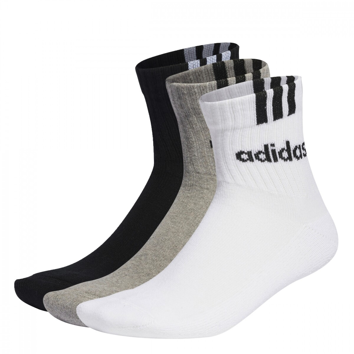 Medias Adidas Clasic 3-Pack Unisex - Gris 