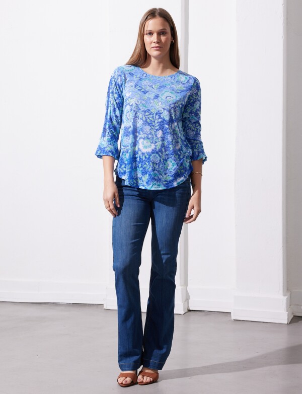 Blusa Printed MULTI/CELESTE