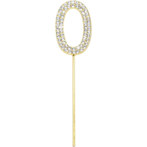 Topper Número Brilloso de Strass CERO