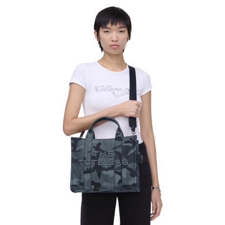 MARC JACOBS - THE CAMO JACQUARD MEDIUM TOTE BAG Azul Oscuro