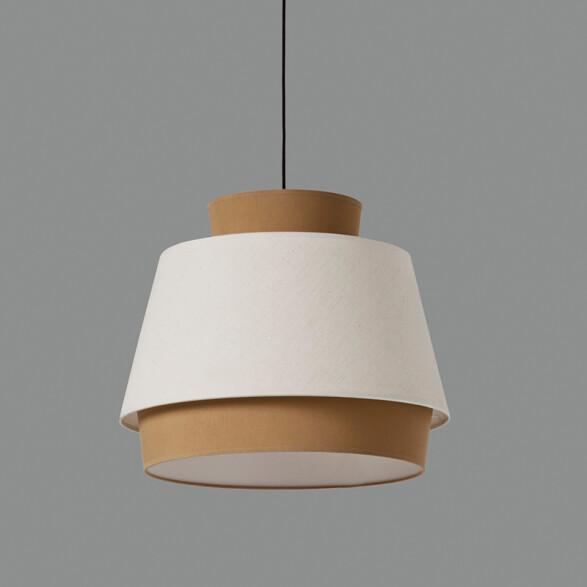 Colgante pantalla de tela arena E27 Ø450mm ASPEN BA0214