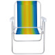 Set X 2 Sillas Altas Aluminio Clásica A Rayas AMARILLO